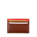 Porte-cartes en cuir upcyclé argile et rouge AR