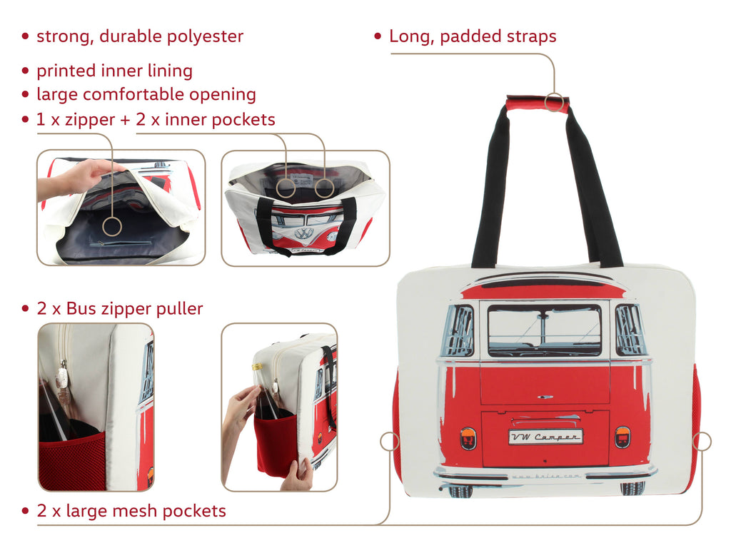 Sac à bandoulière VW Bus Beach Shopper Weekender Yoga - RD