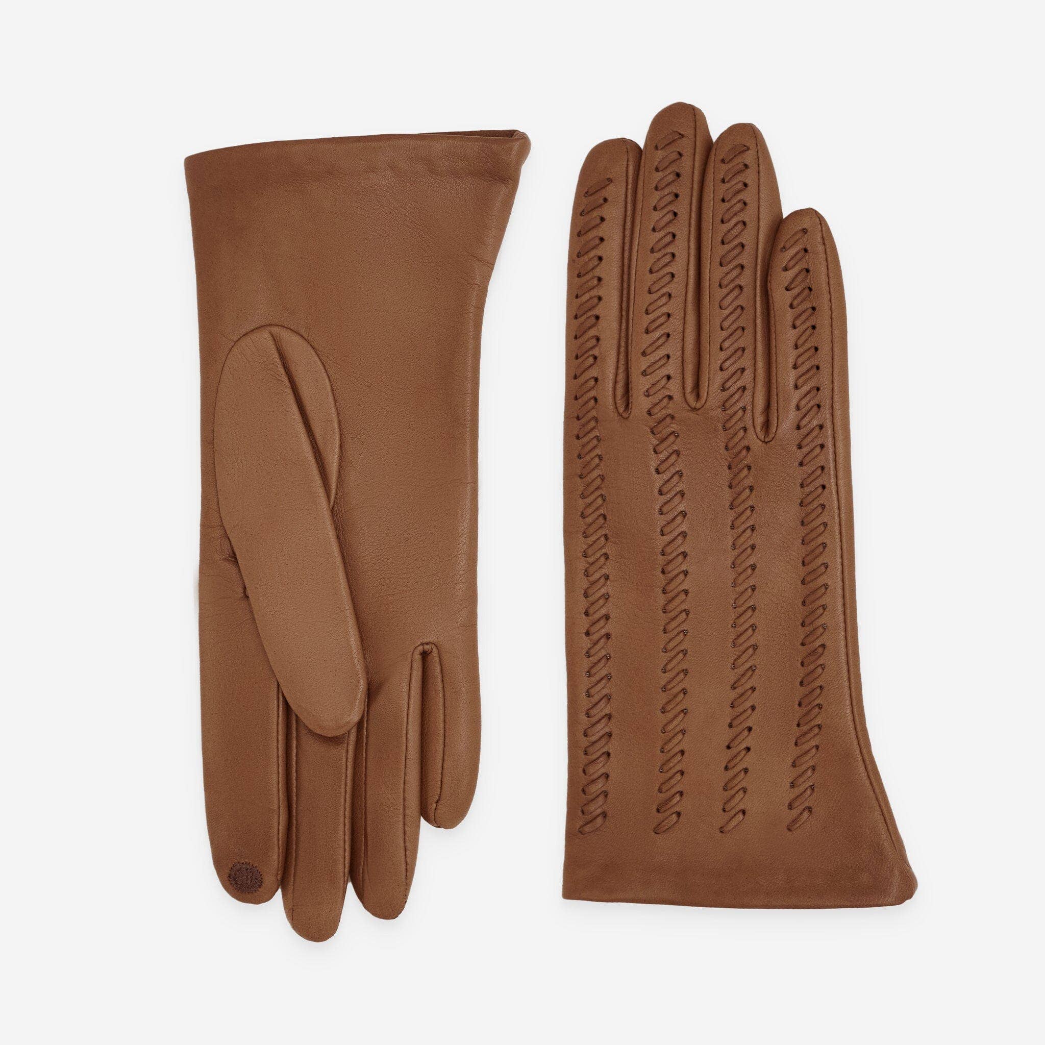 Gants cuir agneau-100% soie-Tactile-21604SN