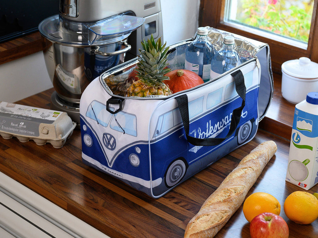 Sac isotherme de voyage léger VW T1 Bus (25 l) – bleu/blanc
