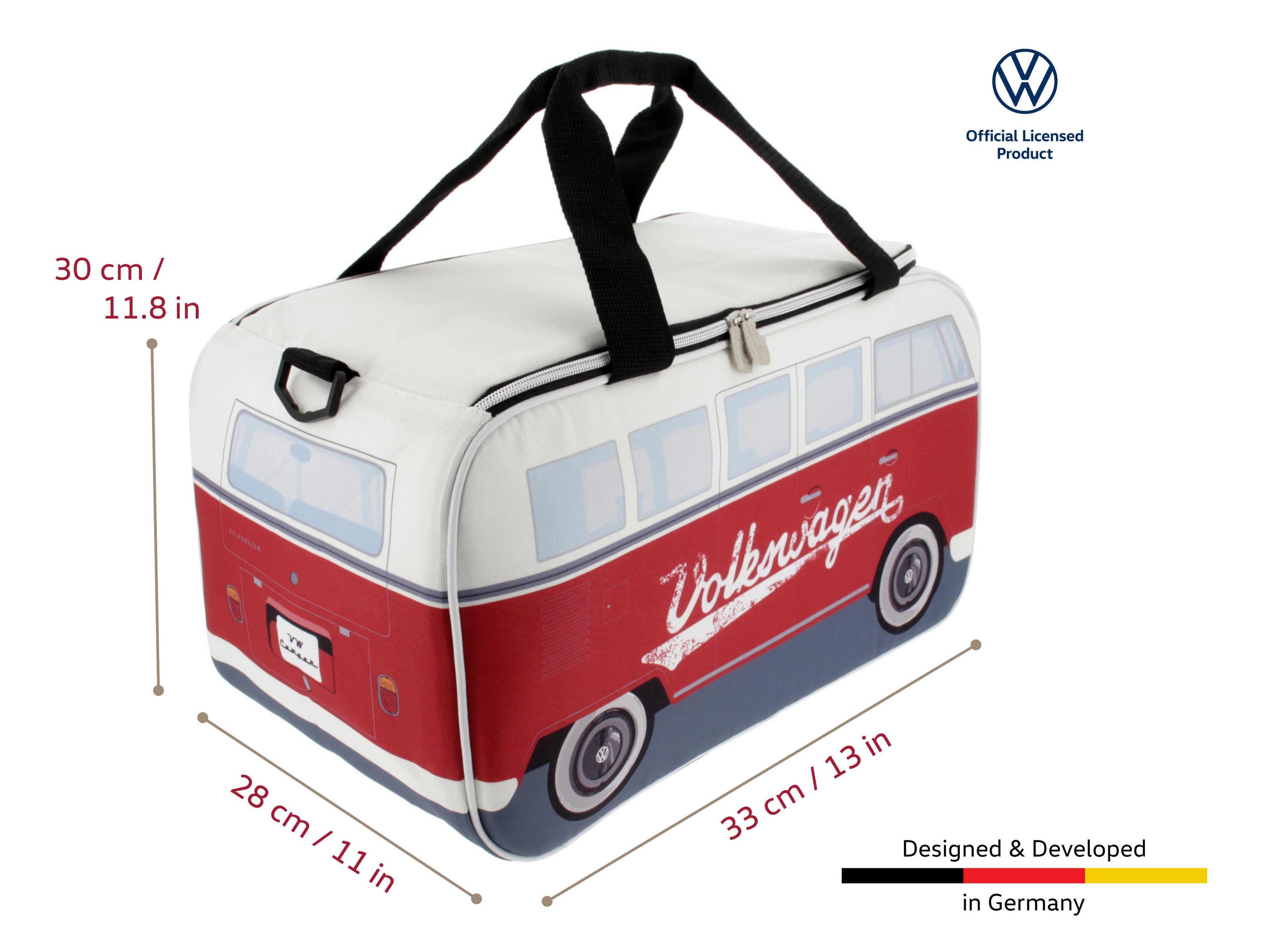 Glacière légère de voyage en forme de VW T1 Bus (25 l) – RD/WH