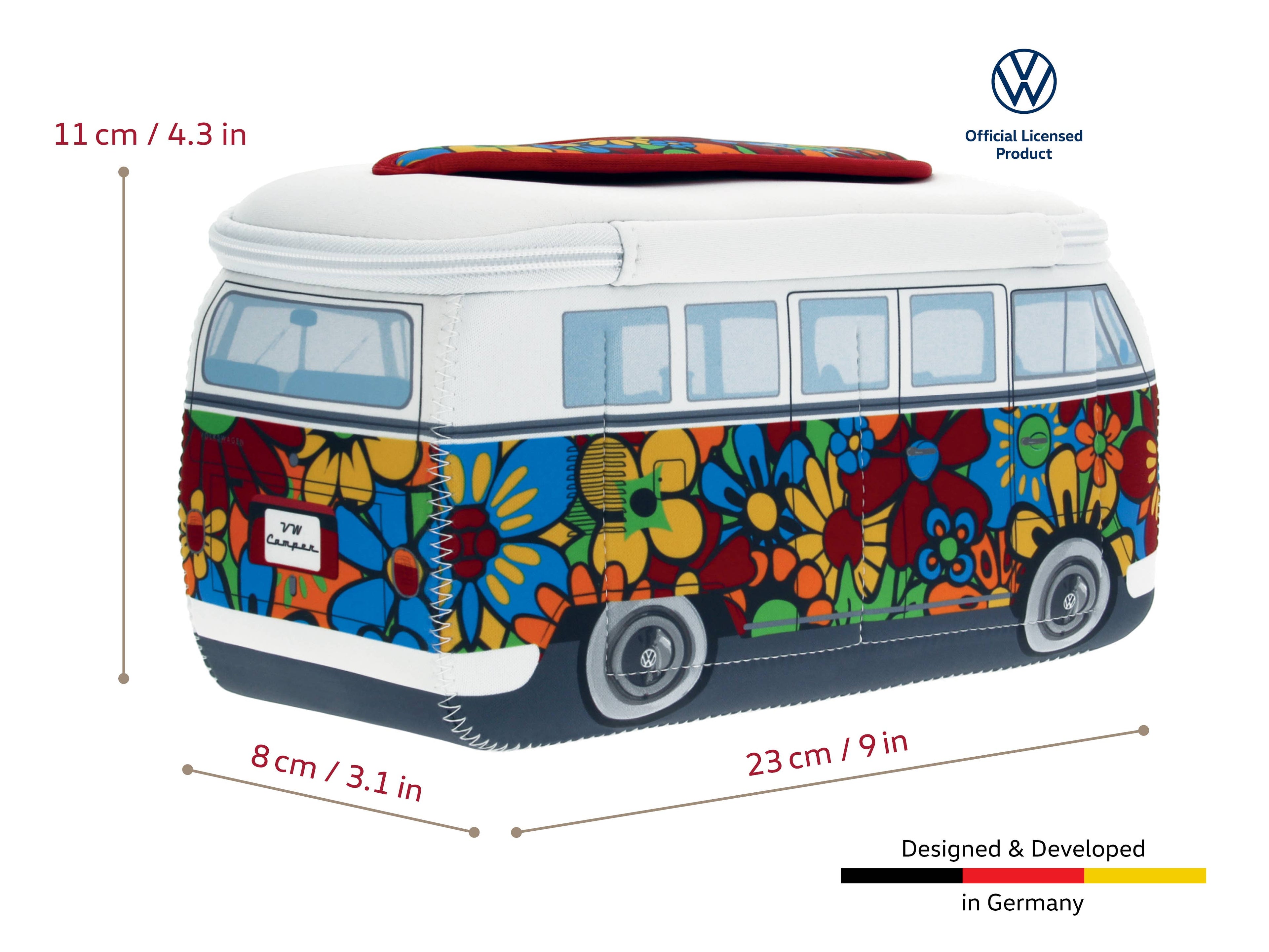Trousse de toilette VW Bus T1 – Motif flower power