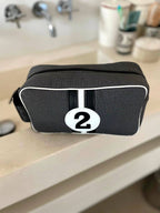 Trousse de toilette homme Bobby gris et noir en toile NBN2