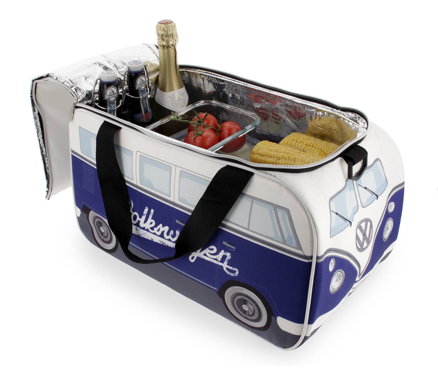 Sac isotherme de voyage léger VW T1 Bus (25 l) – bleu/blanc