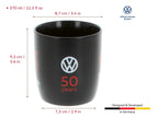 VW GTI Tasse à café 370 ml - NOIR ***ÉDITION SPÉCIALE 50e ANNIVERSAIRE***