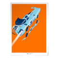Affiche œuvre graphique numérotée Gulf Porsche 917, film « Le Mans », 1971