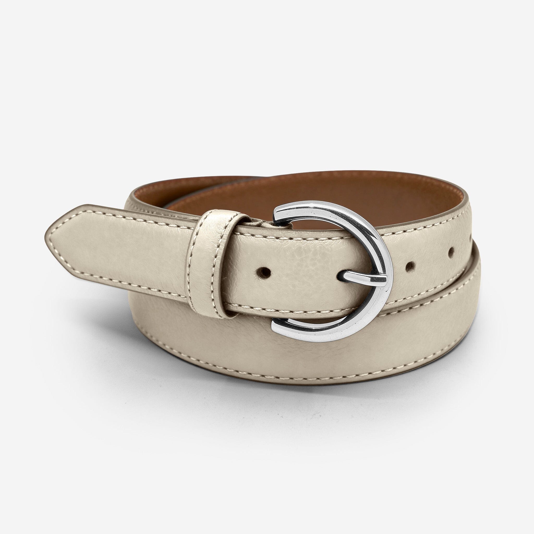 Ceinture cuir de vachette femme-Largeur 30mm-CTF062 Ceintures femme Glove Story Blanc 85/100 