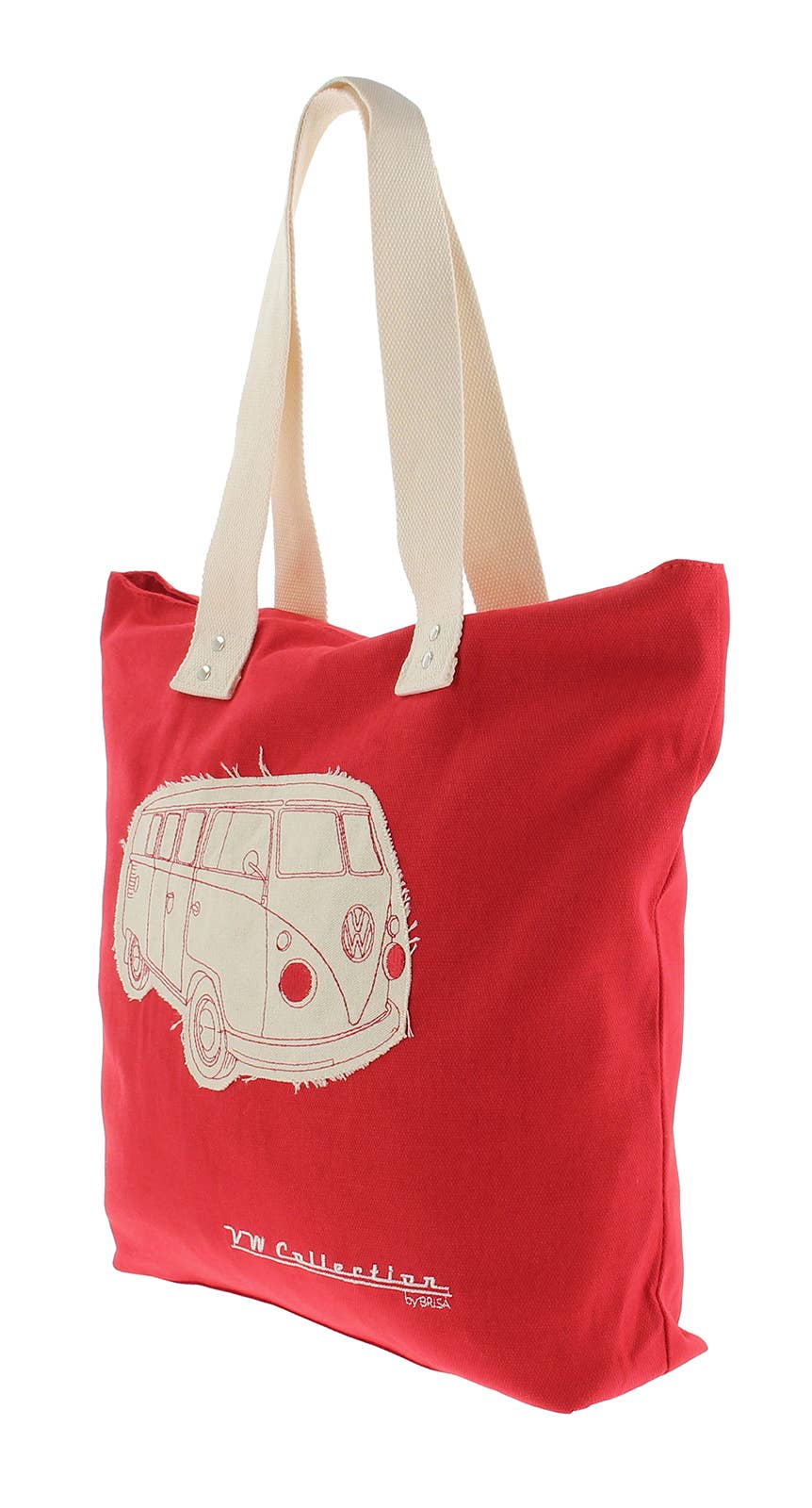 Sac cabas en toile VW T1 Bus - Rouge