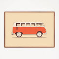 Affiche d'Artiste Florent Bodart Van Volkswagen Type 1 A3