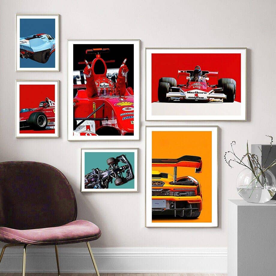 Affiche Voiture de Sport & Course - 60X90cm - Décoration Impression