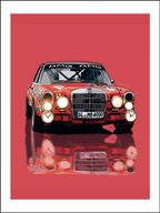 Illustration AMG 6.3 d'Artiste Javier Peña Limitée 50 Ex Numérotée 30X40cm AMG Rote Sau Art