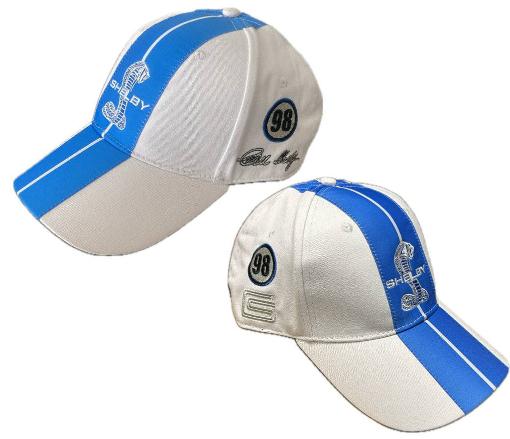 Casquette officielle Shelby Cobra blanc rayures bleues