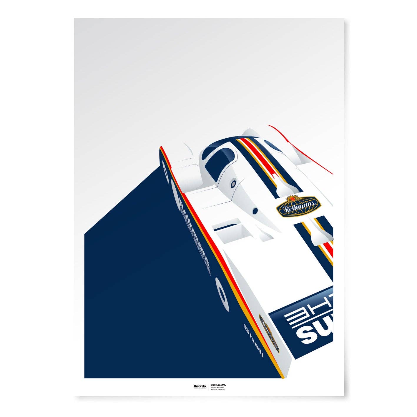 Affiche œuvre graphique numérotée Porsche 956, 1983