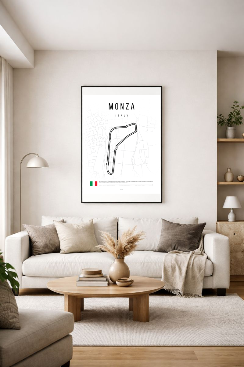 Poster Monza | Affiche Circuit F1 de Monza – Italie A2