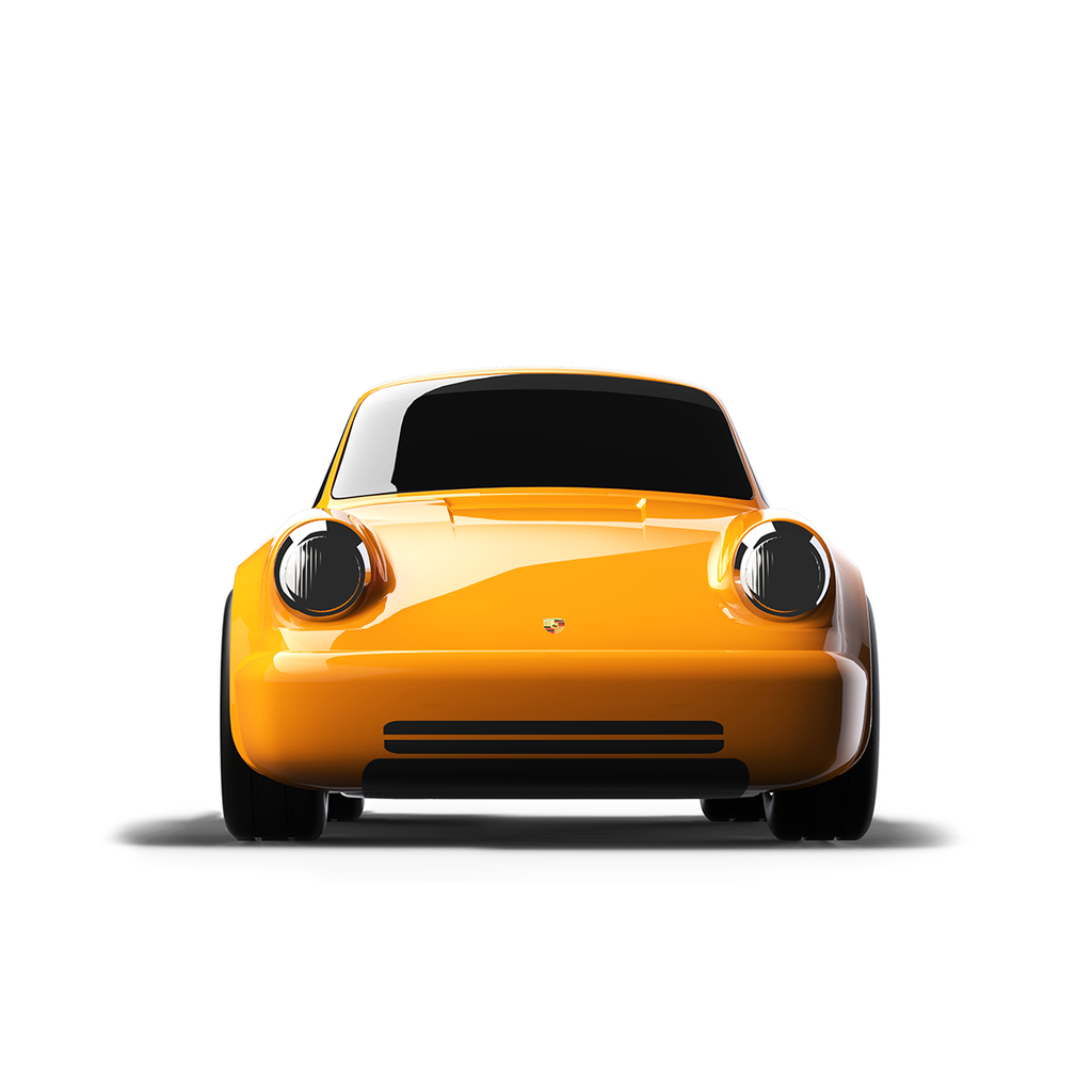Jouet Petite voiture Baghera Porsche 911 Yellow - variante Black Metal / Silver Metal / Red 3+