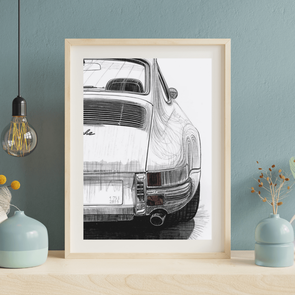 Porsche 911 modèle G — Tirage d'art A4 – Poster premium mat