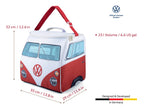 Sac isotherme de voyage VW T1 Bus (25 l) format portrait avant RD