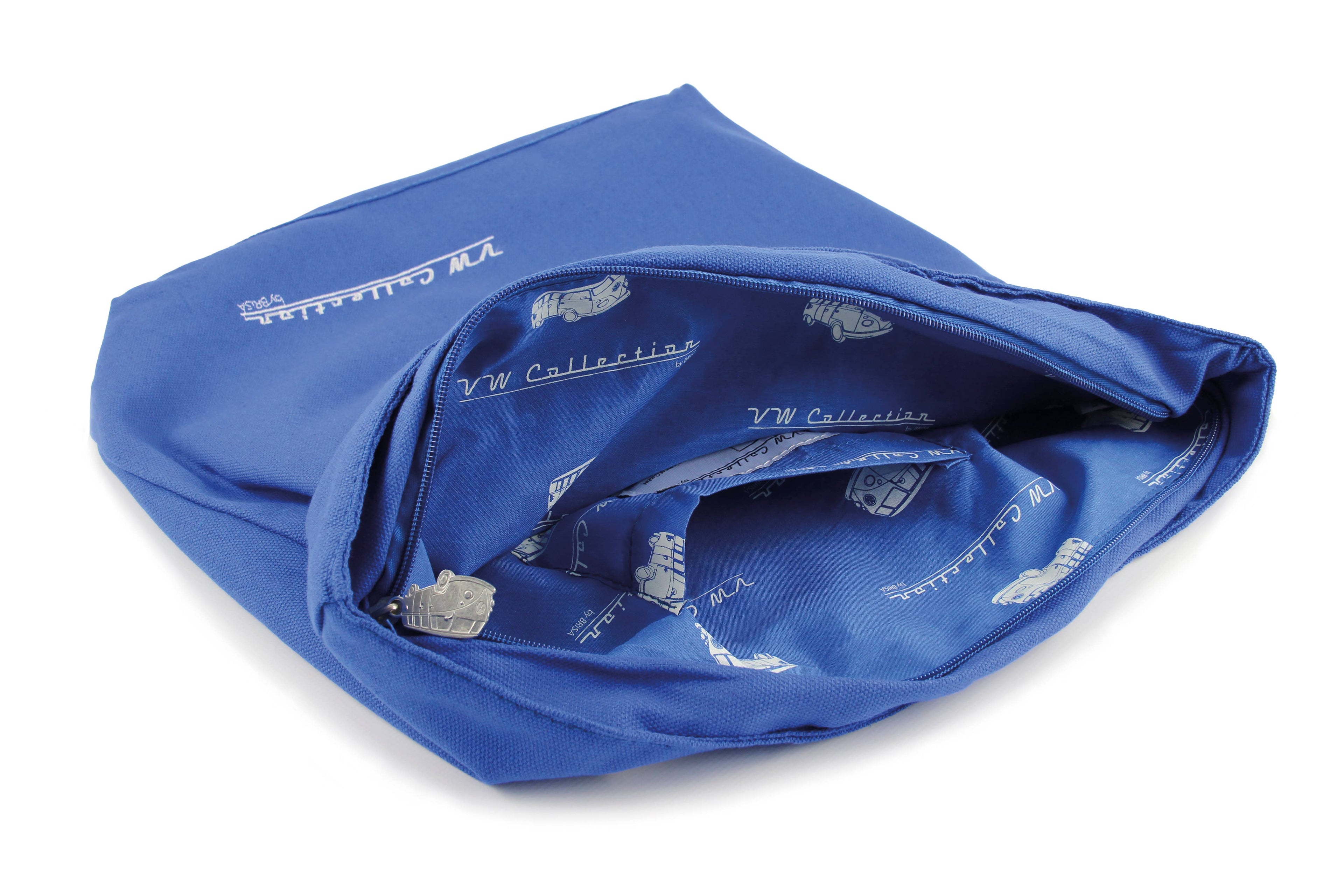Sac cabas en toile VW T1 Bus - Bleu foncé