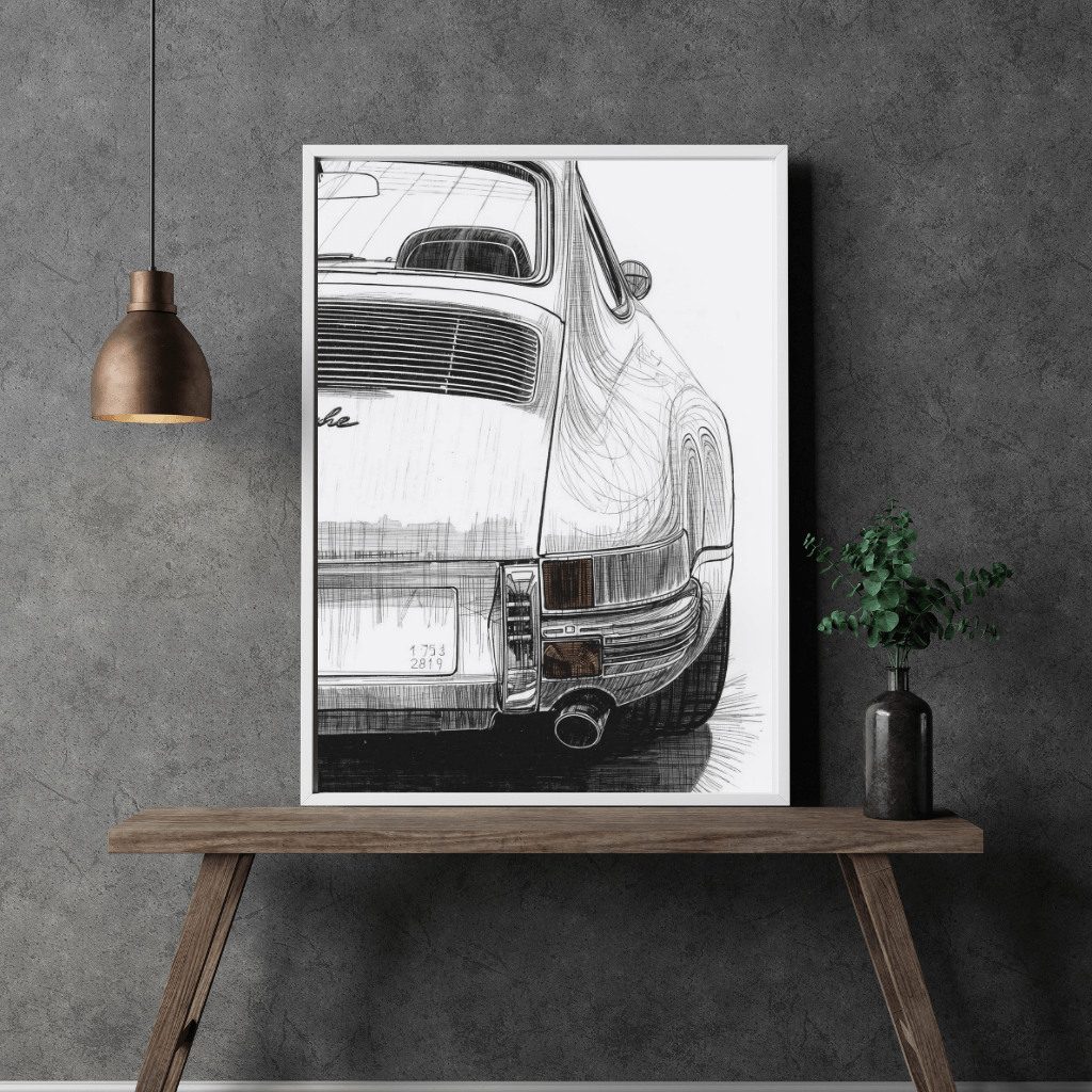 Porsche 911 modèle G — Tirage d'art A4 – Poster premium mat