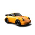 Jouet Petite voiture Baghera Porsche 911 Yellow - variante Black Metal / Silver Metal / Red 3+