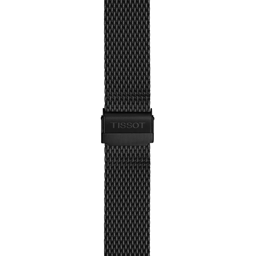 Montre Tissot PR100 Chronograph Bracelet en Maille Milanaise Acier Noir 101.417.33.051.00