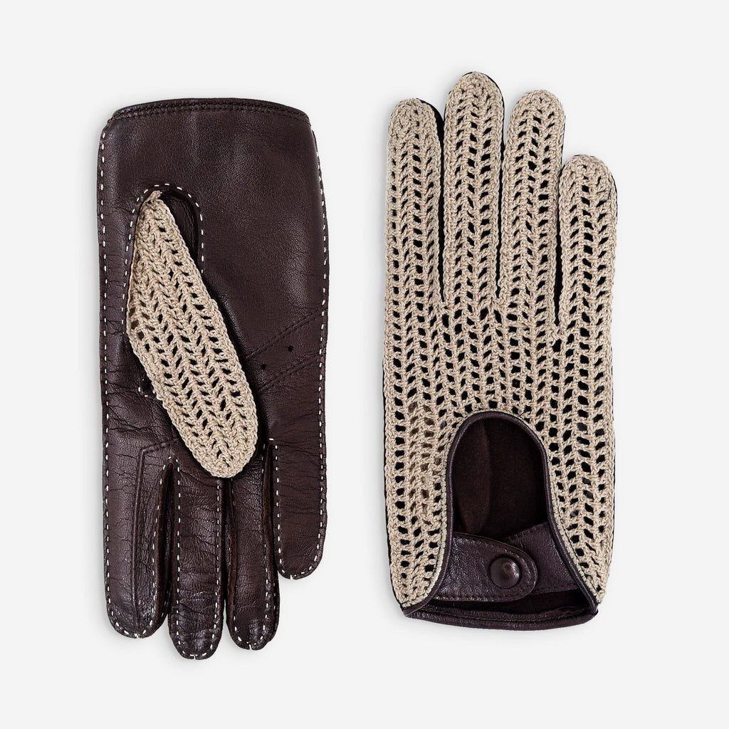 Gants de conduite cuir agneau-non doublé-21539NF Gants de conduite femme Glove Story Tan 6.5 